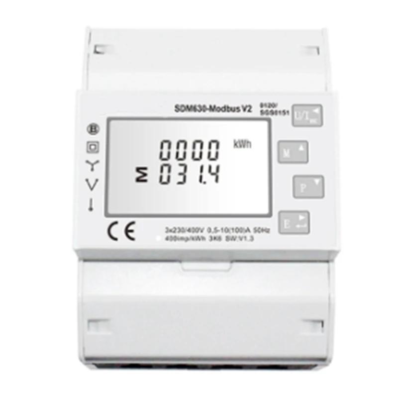 RTU  跮 SDM630-Modbus, ¾籤 PV  跮, 100A SDM630 Modbus RS485 Din , KWH
